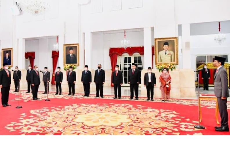 Presiden Lantik Dua Mentri Dan Tiga Wamen Baru Kabinet Indonesia Maju