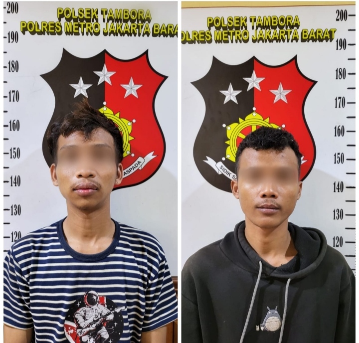 Polsek Tambora Jakarta barat Amankan Dua Orang Pelaku Jambret Handphone Mahasiswi