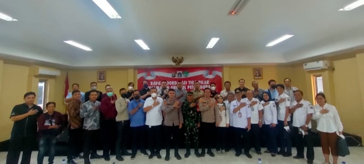 Rakord Tiga Pilar Kec.Grogol Petamburan Bahas Pengamanan Malam Tahun Baru 2023