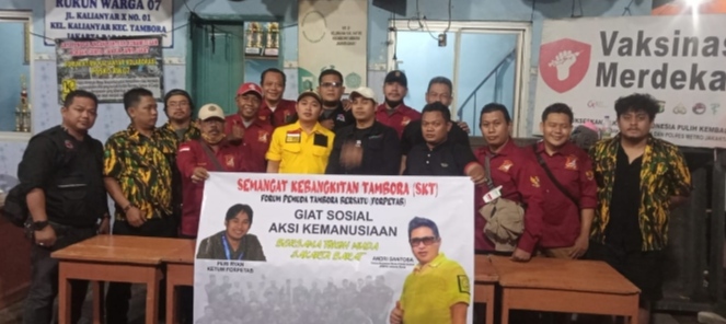 Datangi Korban Kebakaran,Andri Santosa Berikan Bantuan Bersama SKT FORTETAB