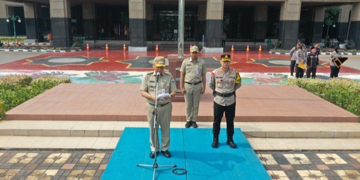 Jelang Pemilu Tahun 2024,Pemkot Dan Polres Metro Jakarta Barat Laksanakan Apel Gelar Pasukan