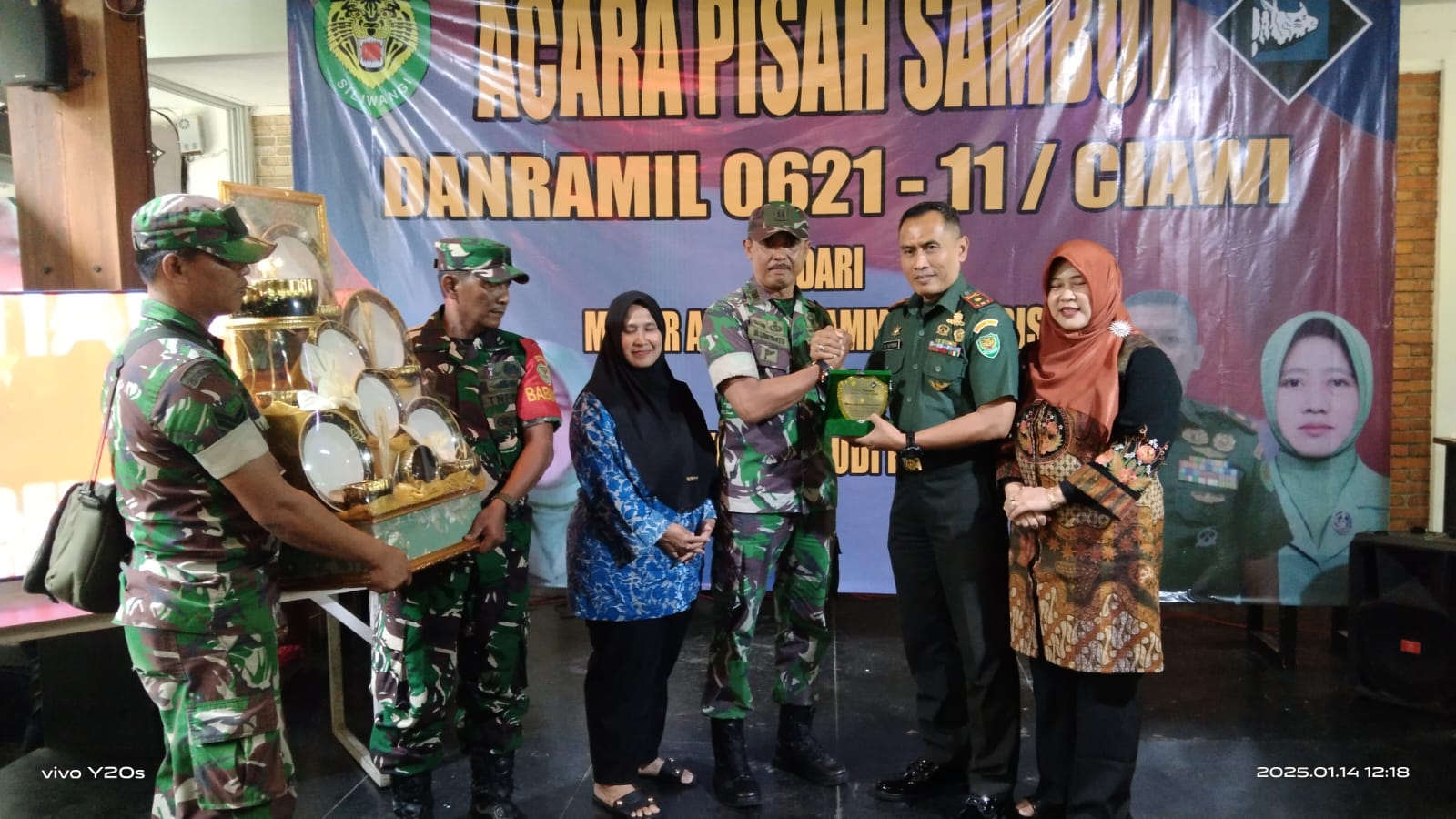 Pisah Sambut Danramil 0621-11/Ciawi Kabupaten Bogor Berjalan Khidmat