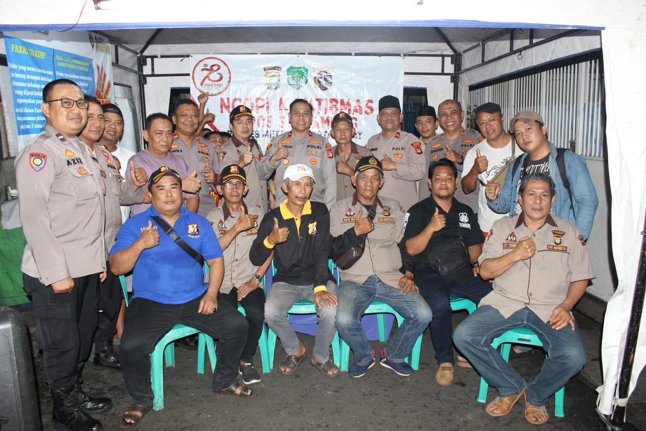 Antisipasi Tawuran, Polsek Tambora Gelar Ngopi Bareng kamtibmas di Tanah Sereal