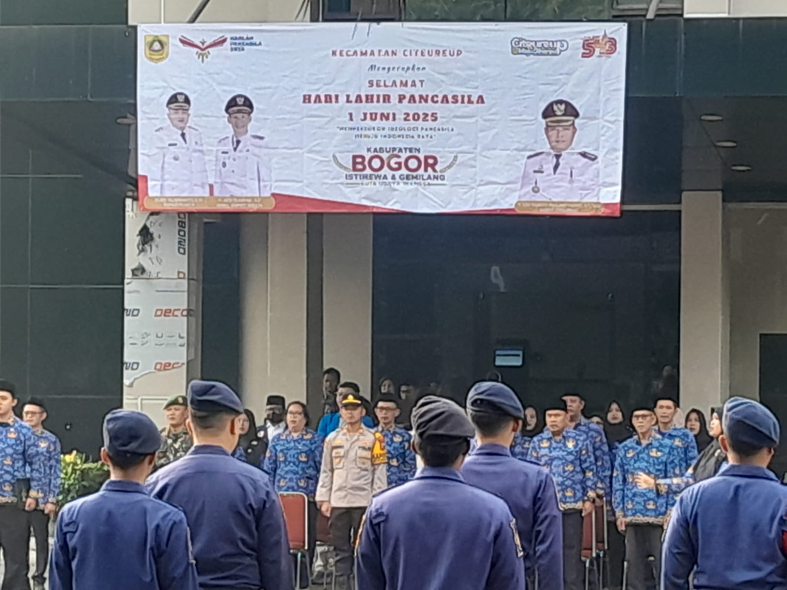 Kapolsek Citeureup Hadiri Upacara Hari Lahir Pancasila Bersama Forkopimcam Kecamatan Citeureup