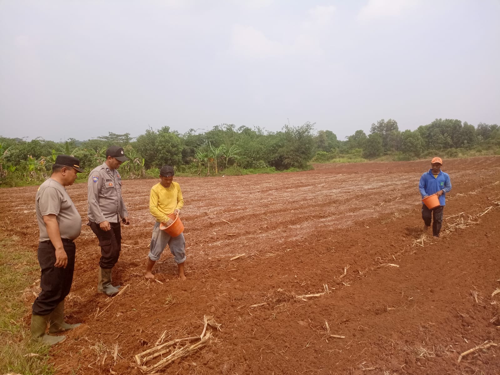 Polres Bogor dan Polsek Jasinga Laksanakan Program Ketahanan Pangan di Desa Neglasari
