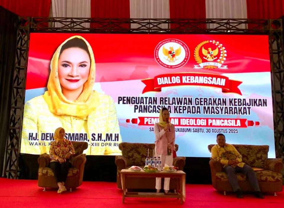 Hj. Dewi Asmara Bersama BPIP Berikan Penguatan Relawan Gerakan Kebajikan Pancasila Di Sagaranten