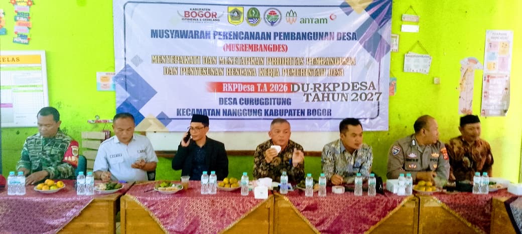 Sinergitas TNI–Polri Hadiri Musrenbang RKPDes Desa Curugbitung Tahun Anggaran 2026