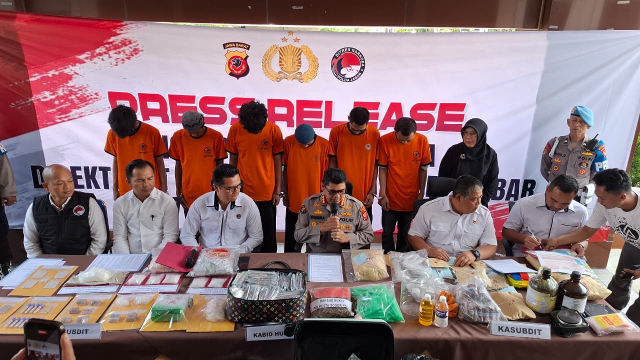Polda Jabar Bongkar 257 Kasus Narkoba Selama September, 317 Tersangka Diamankan
